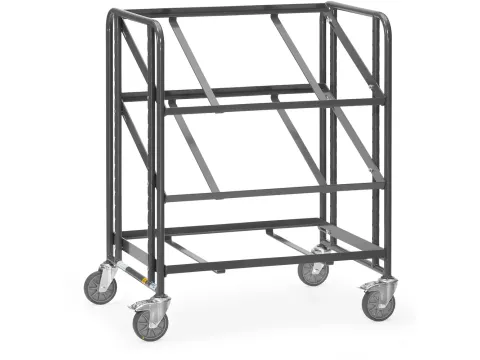 Esd-eurobakkenwagen 9390 250kg 820x610mm 3 Etages Open Frame Ral7015