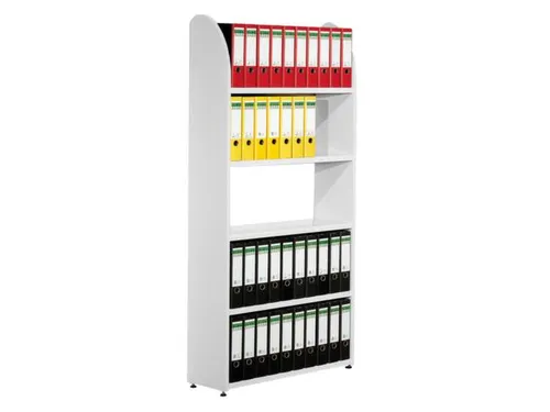 Basisveld 1900x1000x325mm 5legborden 1zijpaneel Zonder Achterwand Wit
