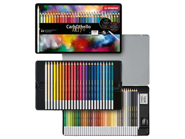 Kleurpotloden STABILO CarbOthello kalkpastel assorti blik à 60 stuks