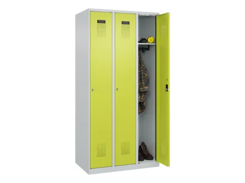 locker,HxBxD 1850x900x500mm,3vak,vak B 300mm,cil.-slot,staand op vloer