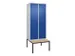 locker voor scheiding van kleding,HxBxD 2120x800x815mm,2vak