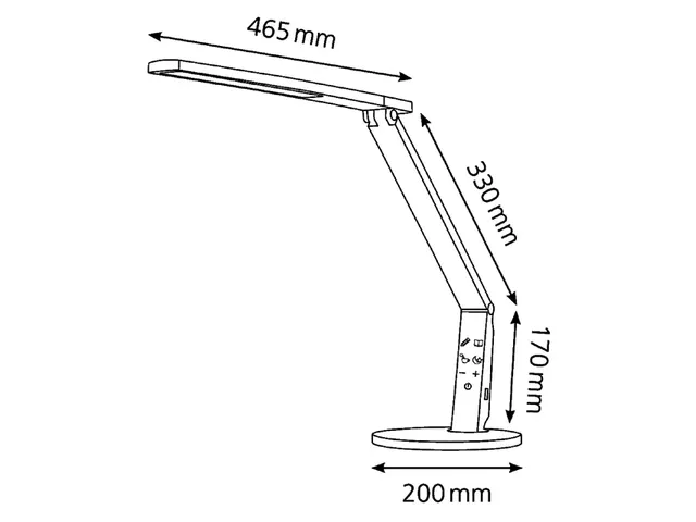 Bureaulamp Hansa led Vario Plus zilvergrijs Dimbaar