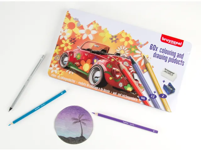Crayons de couleur Bruynzeel Super Sixties Coccinelle boîte de 60pcs