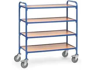 Bijzetwagen 32940 4 Etages Hout 250kg 940x470mm Ral5007 - 1