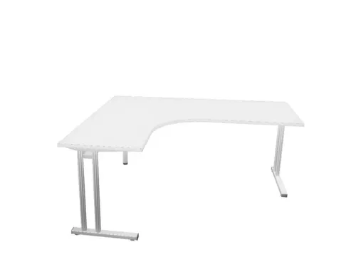 bureau in vrije vorm,HxBxD 740x1800x1600mm,vrije vorm,Bl-wit