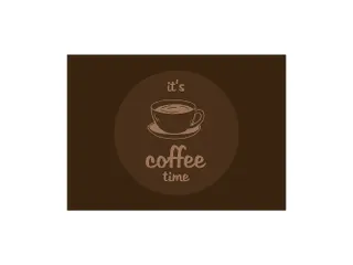 Placemat 45x32cm PVC Koffie Tijd Donkerbruin 6 Stuks - 1