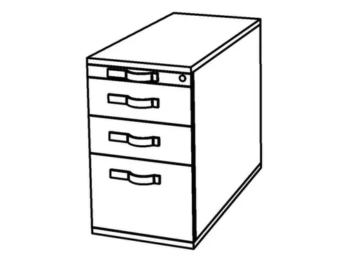 stationaire ladeblokken,HxBxD 720-760x428x800mm,1 ML,Gestreepte greep