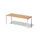 bureau HxBxD 740x2000x800mm blad beuken 4-voeten verkeerswit