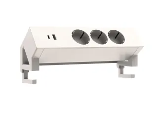 Stekkerdoos Euroseats opbouw 3 voudig USB A+C wit - 2