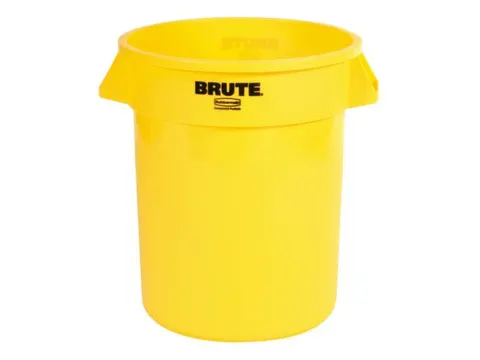 container universel 75l HxØ 580x495mm corps PE jaune