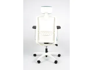 Bureaustoel EN1335 Linea Tekna White 01/PT l.blauw/wit Hoofdsteun - 4