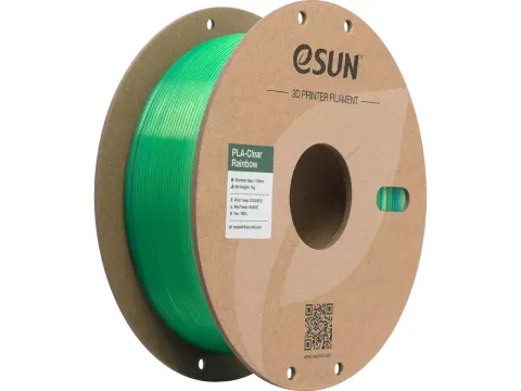 eSUN 3D printer Filament PLA-Clear 1,75mm Transparant Blauw Groen 1kg