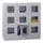 lockerkast,HxBxD 1518x1200x500mm,3x4vakken,RAL7035,front RAL6011