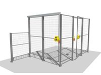 Draaideur Veiligheidshek 1000mm Smart Fix Cilinderslot 1400 Mm