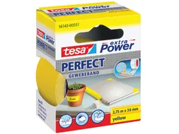 Plakband Tesa textiel 38mmx2.75m geel