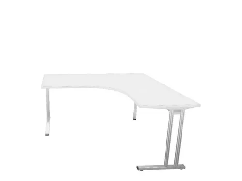bureau in vrije vorm,HxBxD 740x1600x1600mm,vrije vorm,Bl-wit