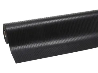 werkplek-vloerbedekking,metergoed,HxB 3x1200mm,rubber,brede ribbels - 1