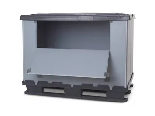 Vouwkrat voor pallets,HxLxB 1110x1000x1200mm,belasting 500kg,kunststof - 1