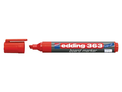 Viltstift edding 363 whiteboard beitel rood 1-5mm