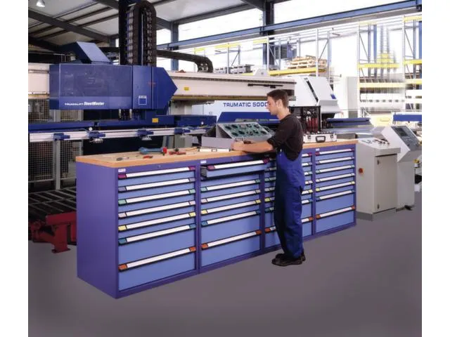 ladekast,HxBxD 1000x605x695mm,9lade(n),cil.-slot,RAL7035,front RAL7035