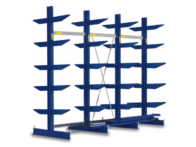Draagarmstelling 2480x3245x920mm 2x6etages 880kg/etage Ral5010