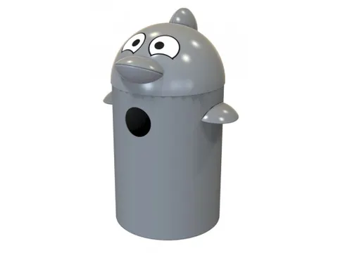Buitenafvalbak DolphinBuddy 55 Liter Grijs