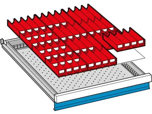 Indelingsmateriaal H 50mm En Hoger 12verdeelgootjes/50gootverdelers