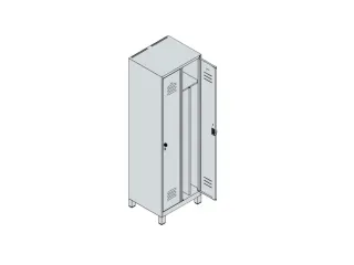 locker voor scheiding van kleding,HxBxD 1950x600x500mm,2vak - 3