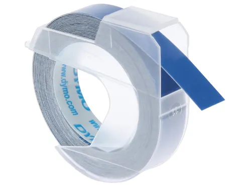 Labeltape Dymo rol 9mmx3M glossy vinyl prof blauw 520106