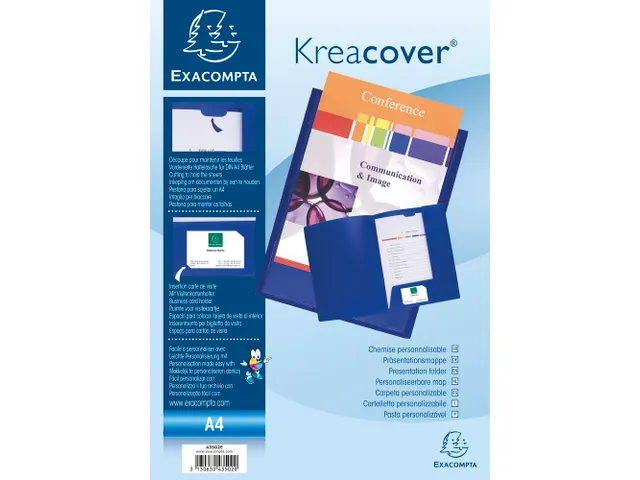 Presentatiemap Soepel PP Krea Cover A4 Blauw