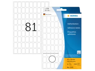 HERMA 2330 Universele etiketten 10x16mm Wit 2592 stuks - 1