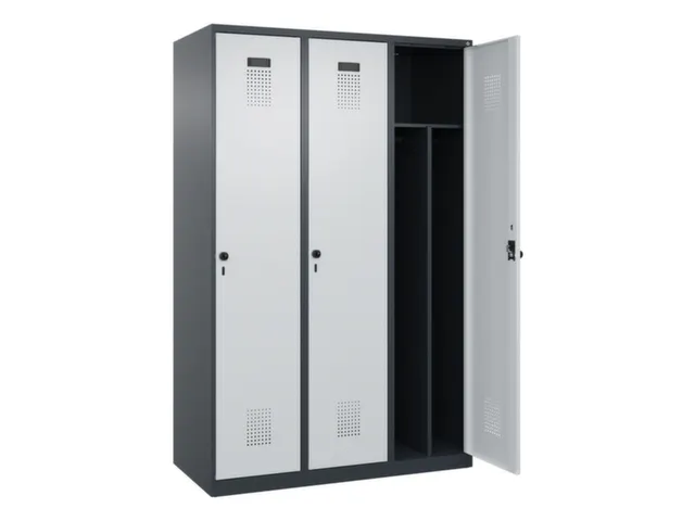 locker voor scheiding van kleding,HxBxD 1850x1200x500mm,3vak