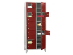 Wasgoedkast 1850x770x500 2x10 Vakken M. Poten Ral7035 Front Ral3000