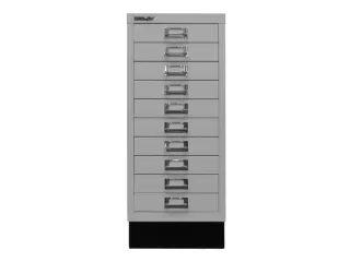 kantoor-ladekast HxBxD 670x279x380mm 10 laden romp lichtgrijs staal - 4