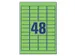 Gekleurde etiketten Avery Zweckform 45.7x21.2mm Groen 960 stuks