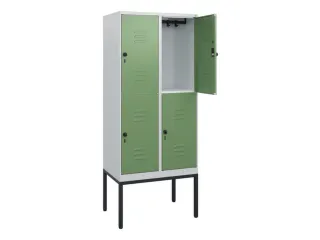 dubbeldekse locker,HxBxD 1950x800x500mm,2x2vak.,vak B 400mm - 2