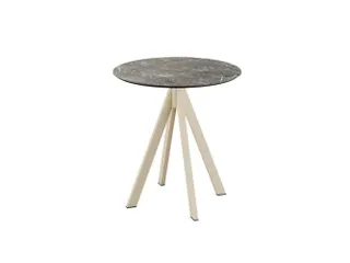 bistrotafel,HxØ 730x700mm,rond,4voeten zandkleuren - 1