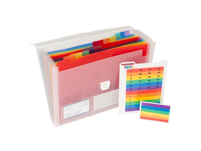 Trieur valisette polypropylène 13 compartiments Crystal - 33x25cm - C