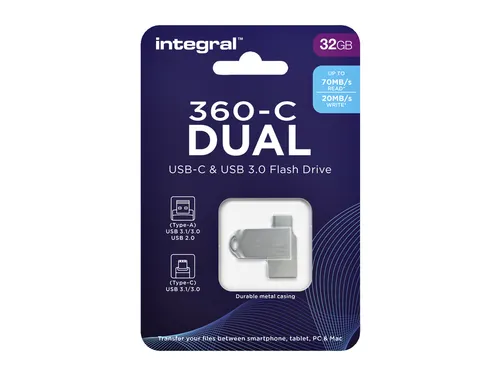 USB stick 3.0 Integral USB-360-C Dual USB-A 32GB