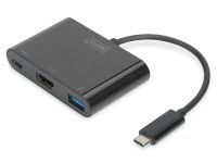 DIGITUS USB Type-C HDMI-multipoort-adapter 3-poorts
