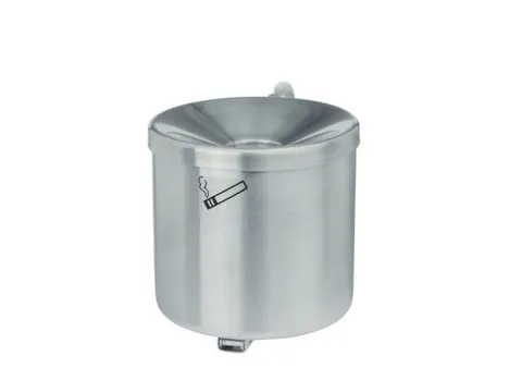 Veiligheidswandasbak HxØ 145x150mm Kiepbaar Rvs Blank Gelakt