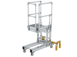 werkbordes,verrijdbaar,werk H 3m,platform H 1m,BxD 600x860mm