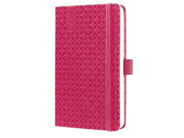 Weekagenda Flair A6 2027 (NL/FR/EN/DU) Fuchsia Pink Hardcover