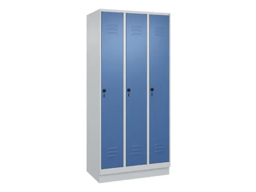 locker,HxBxD 1950x900x500mm,3vak,vak B 300mm,draaigrendel,sokkel