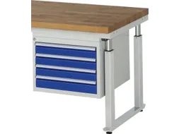 schuiflade-onderbouw v. werkbank HxBxD 440x580x600mm 4laden RAL5010