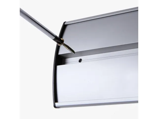 Deurbord A6 Curved Aluminium Zwart