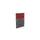 baliepaneel,v. bureau,aanbouw links,B 800mm,MS-donkergrijs,BN4011-rood