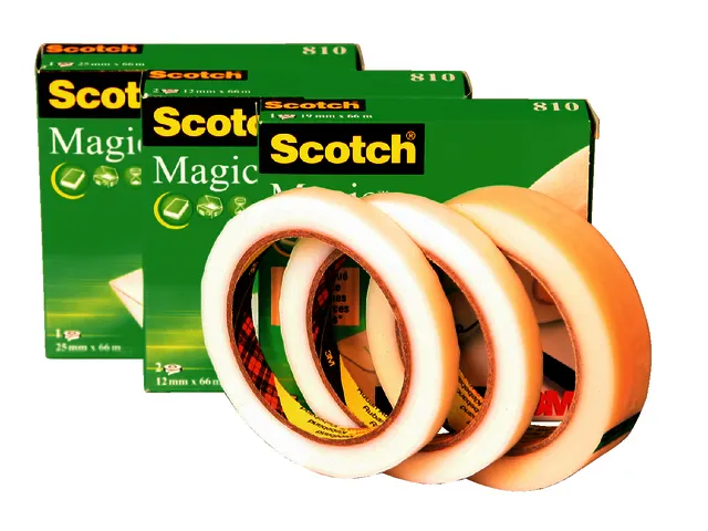 Ruban adhésif Scotch Magic 810 66mx25mm invisible mat