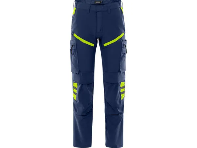 Fristads 2653 POLY broek, marineblauw/fluo geel, maat C50, per stuk
