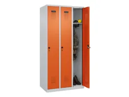 locker,HxBxD 1850x900x500mm,3vak,vak B 300mm,draaigrendel